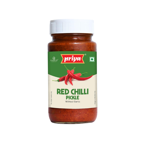 PRIYA RED CHILLI PICKLE (WITHOUT GARLIC) 300G