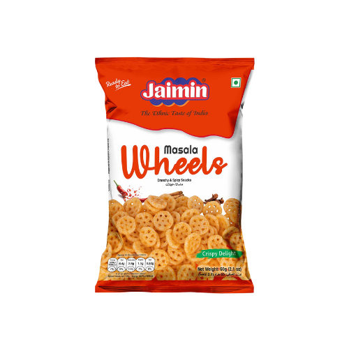 Buy JAIMIN FRYUMS MASALA WHEELS 60g Online
