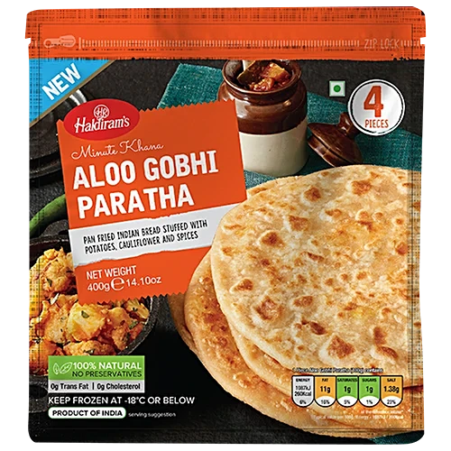 HALDIRAMS FROZEN ALOO GOBI PARATHA 400G