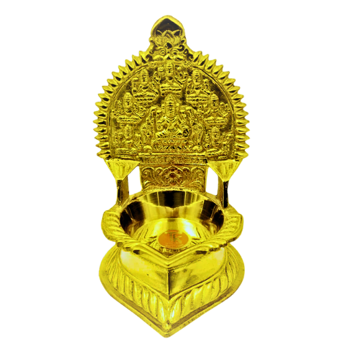 BRASS ASTALAKSHMI VILAKKU - NO 6