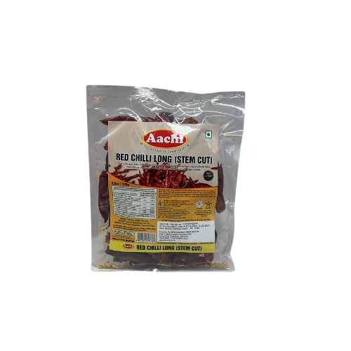 Buy Aachi Red Chilli Long Stem Cut 100g Online