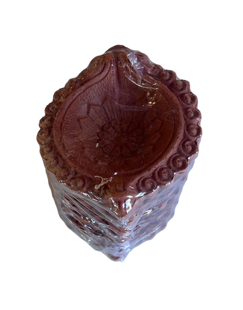 DESIGNED CLAY DIYA (6PCS) - C269