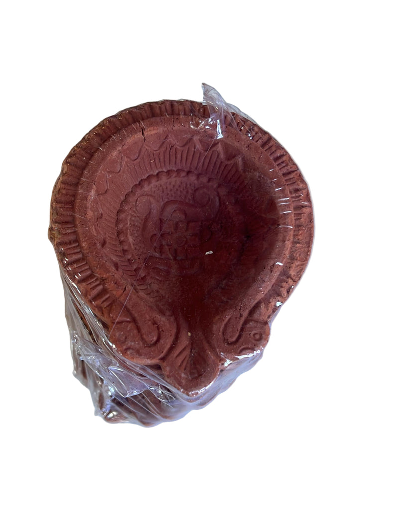 DESIGNED CLAY DIYA (6PCS) - C270