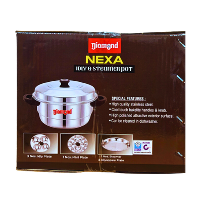 DIAMOND IDLY POT MEDIUM (12 PITS) NX INDUCTION BASE