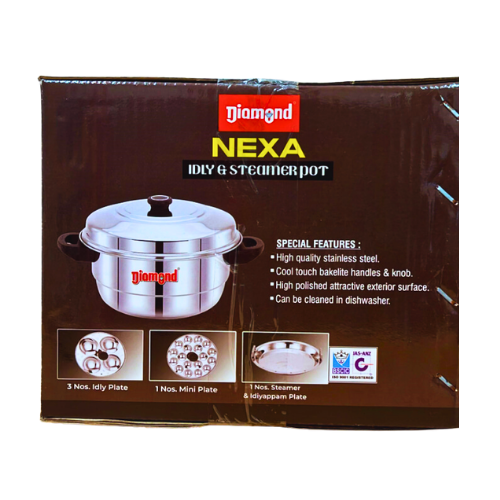 DIAMOND IDLY POT MEDIUM (12 PITS) NX INDUCTION BASE