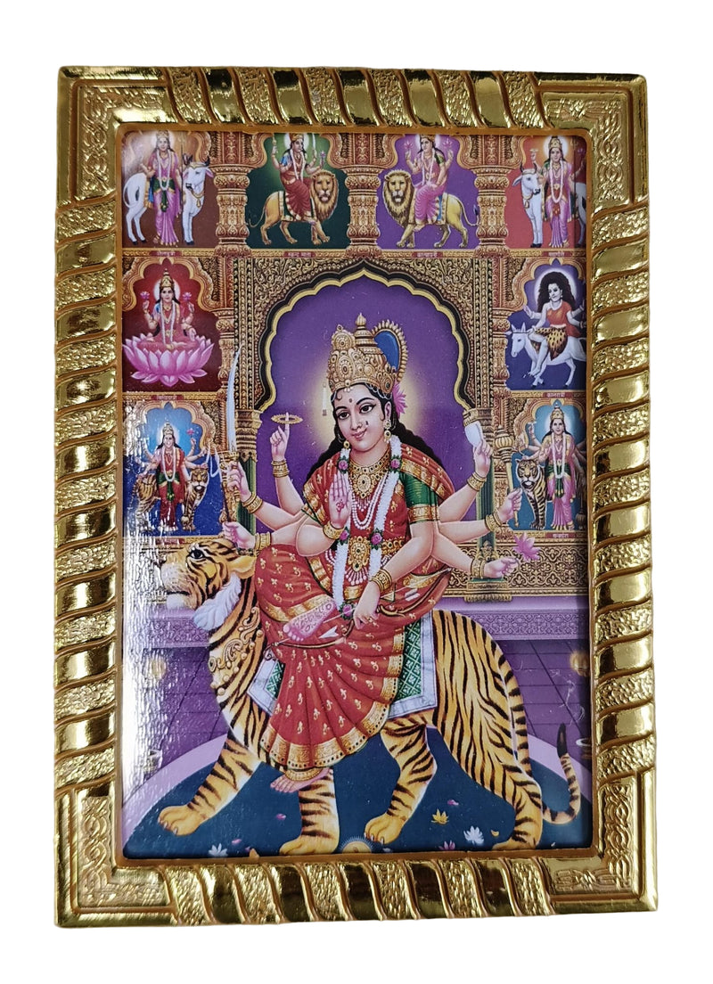 HINDU GOD PHOTO (DESK)  - DURGA MAA (5 INCH*3 INCH)