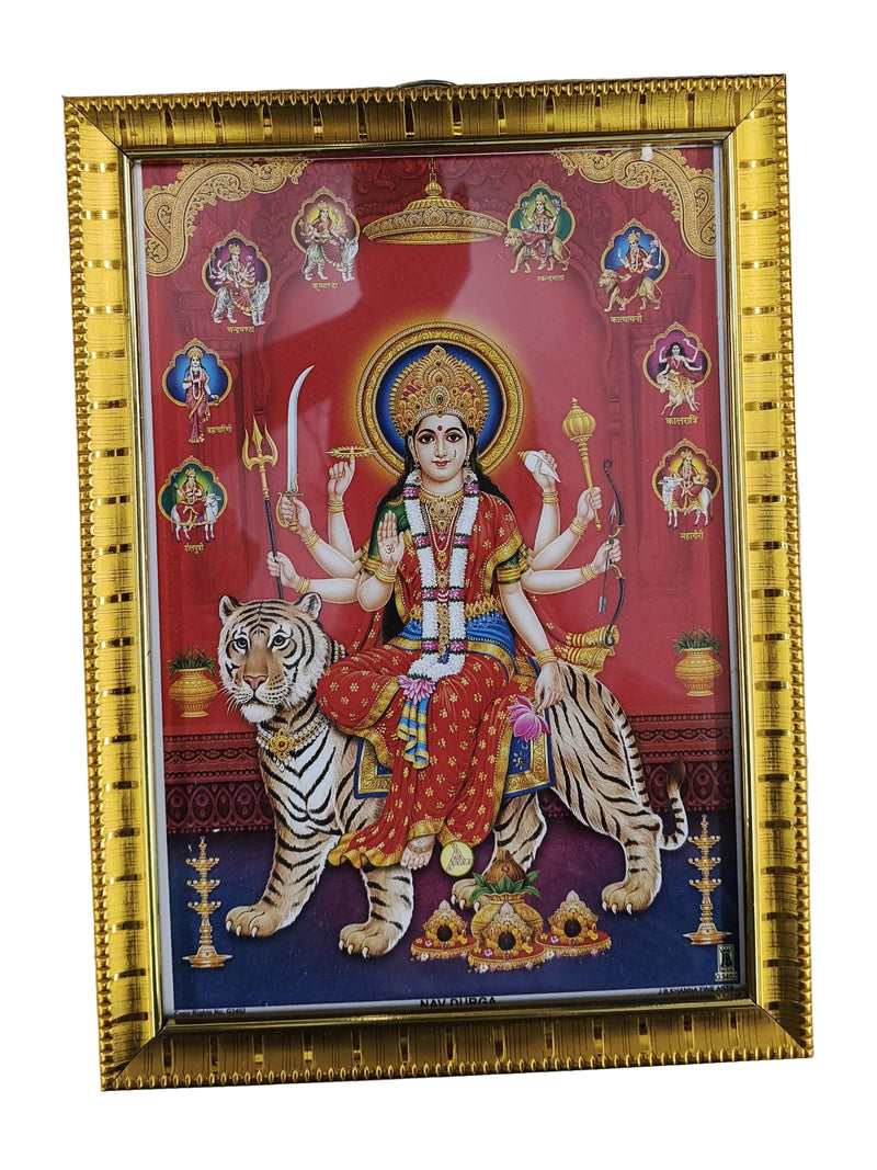 HINDU GOD PHOTO (DURGA) (10CM X 7CM)