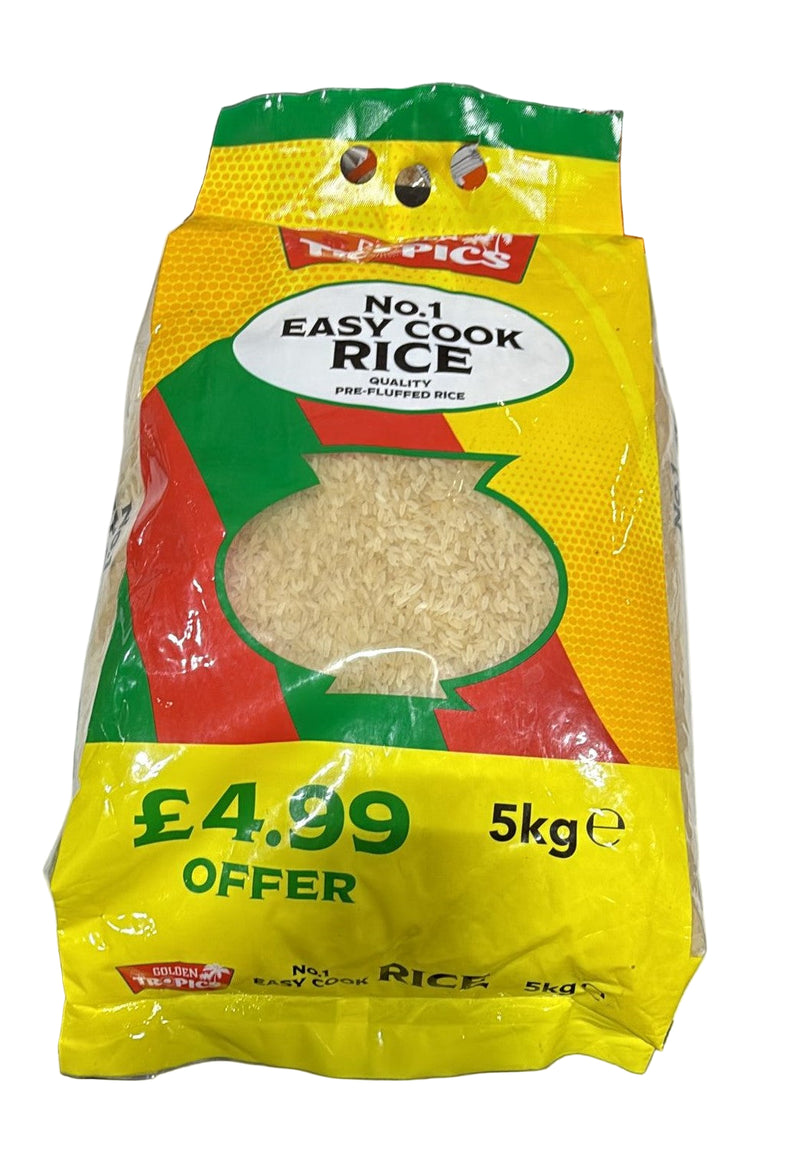 GOLDEN TROPICS EASY COOK RICE 5KG