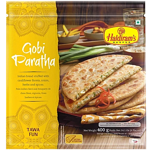 HALDIRAMS FROZEN GOBHI PARATHA 4 PCS 400G