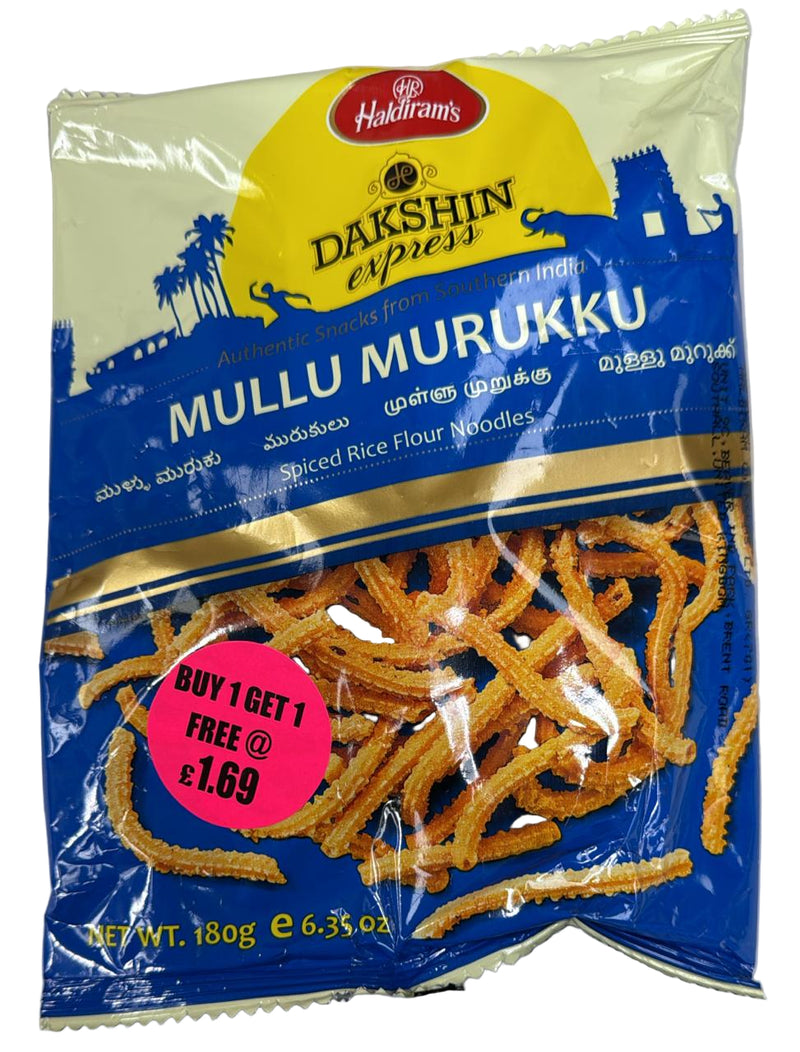HALDIRAMS MULLU MURUKKU 200GM (BUY 1 GET 1 FREE )