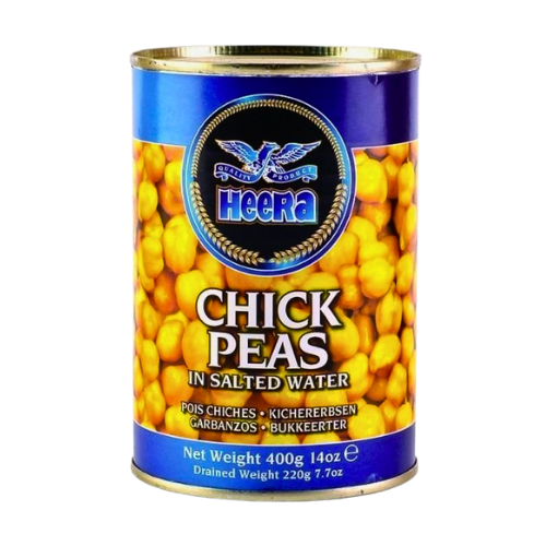 HEERA BOILED CHICK PEAS IN SALTED WATER (TIN) 400G