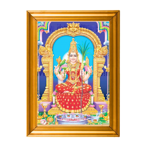 HINDU GOD PHOTO A4 SIZE with FRAME - KAMATCHI