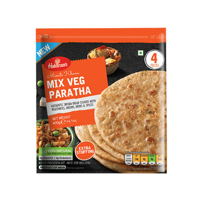 Buy HALDIRAMS FROZEN MIX VEG PARATHA 400G buy 1 get 1 Online
