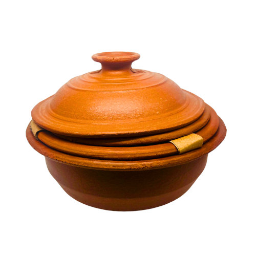 INDU SRI CLAY POTS - 3 PIECES WITH LID