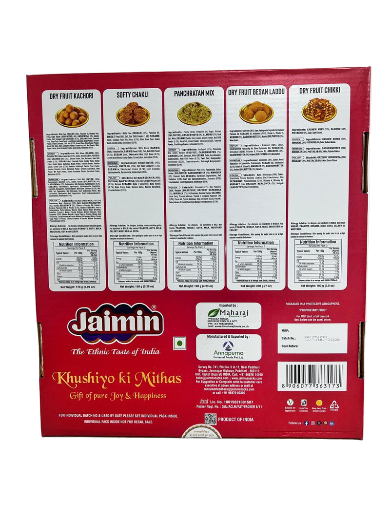 JAIMIN DIWALI GIFT BOX -  740G (SWEETS & SNACKS)