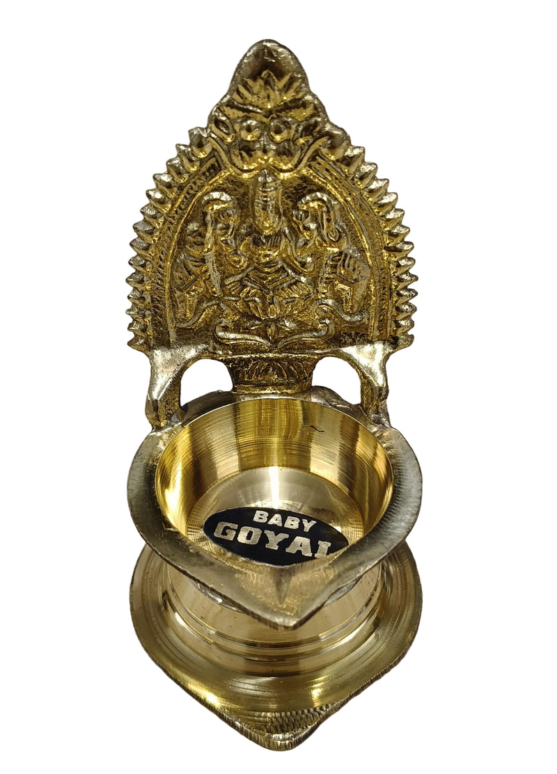 BRASS KAMATCHI AMMAN VILAKKU - ( 1.5 INCHES)