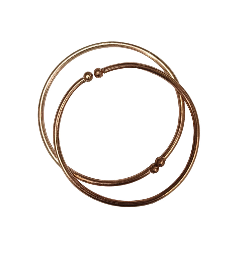 KIDS WREST BANGLE 1 SET (COPPER - 2PCS) 1.5 INCHS