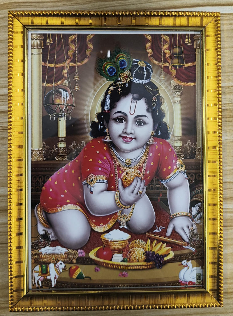 HINDU GOD PHOTO (KRISHNA) (10CM X 7CM)