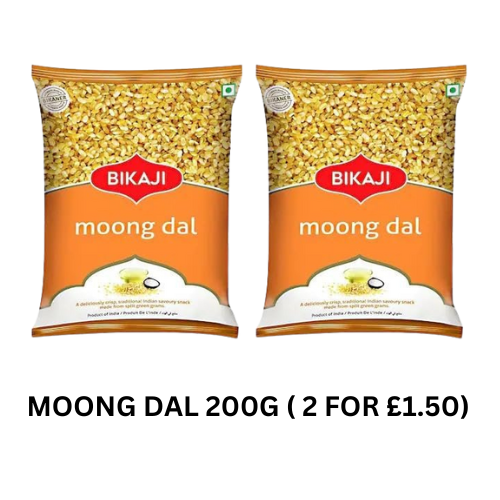 BIKAJI MOONG DAL 200G ( 2 FOR £1.50)