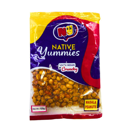 NATIVE YUMMIES MASALA PEANUTS 125G