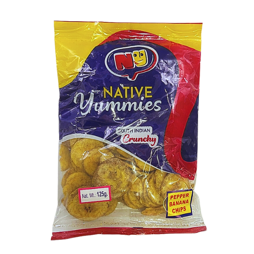 NATIVE YUMMIES PEPPER BANANA CHIPS 125G