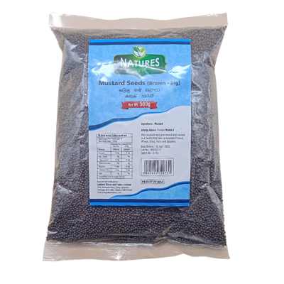 Buy Natures Mustard Seeds Brown 500G - Big Online