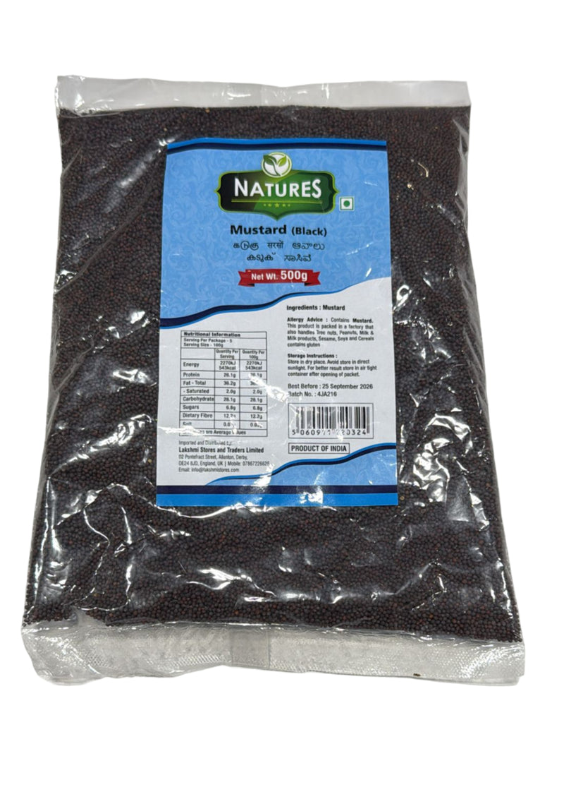 NATURES MUSTARD SEEDS BLACK 500G