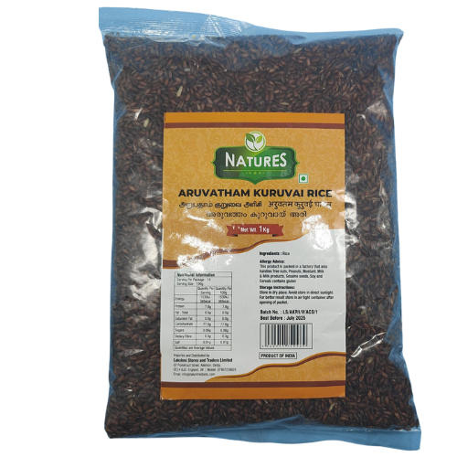 Buy Natures Aruvatham Kuruvai Rice Online from Lakshmi Stores 