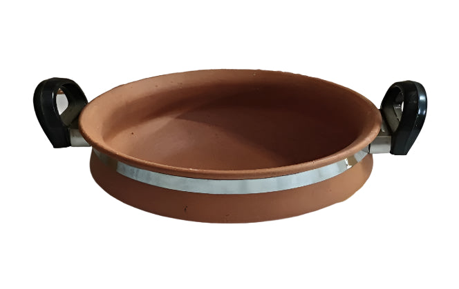 BROWN CLAY ROUND HANDLE SATTI BIG ( 10.5*4 ) INCH