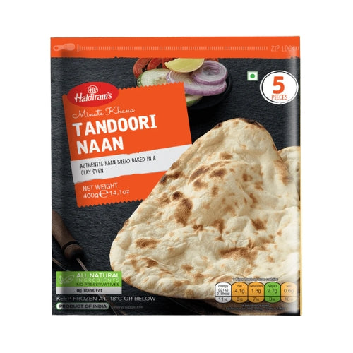 Buy Haldirams Frozen Tandoori Naan (5pcs) 400g Online