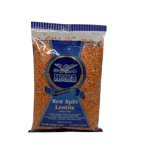 HEERA RED SPLIT LENTILS (MASOOR DALL) 500G