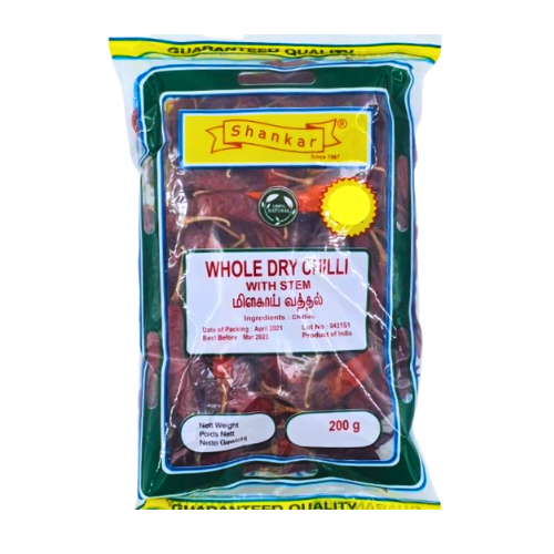 SHANKAR WHOLE DRY CHILLI-MUNDU WITH STEM 100G