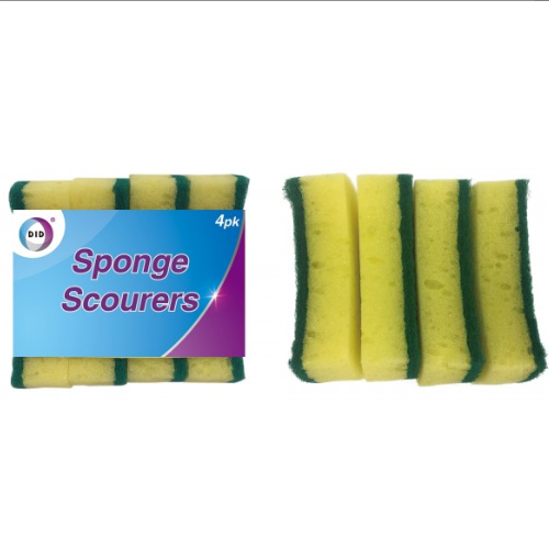 SPONGE SCOURERS - 4PCS