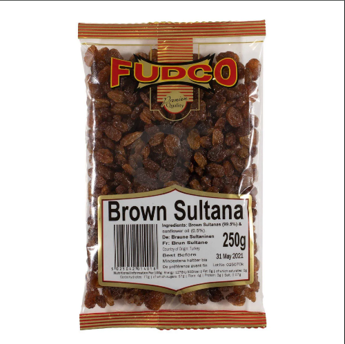 FUDCO BROWN SULTANA 250G
