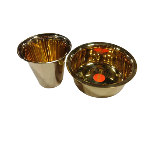 Brass Dabara Coffee Set - Mat Finish