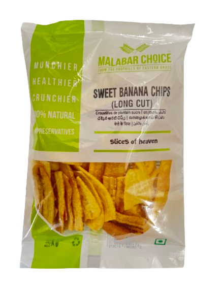 MALABAR CHOICE SWEET BANANA CHIPS (LONG CUT) 150G