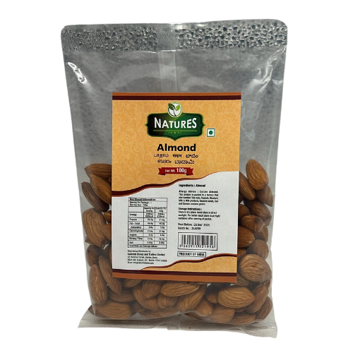 Buy Nature's Almond Badam 100g | Lakshmi Stores UK