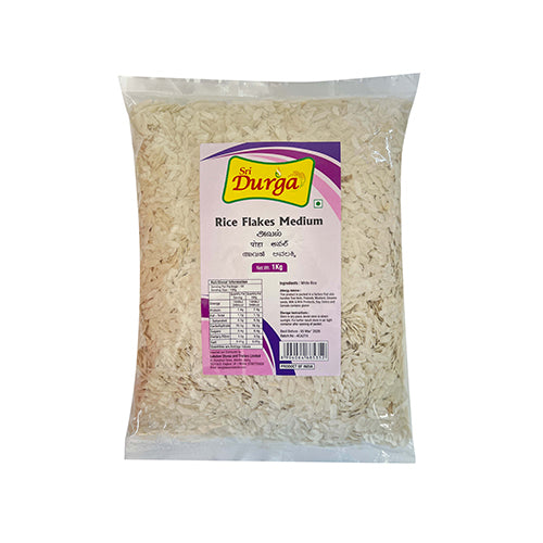 SRI DURGA RICE FLAKES MEDIUM 1KG - WHITE