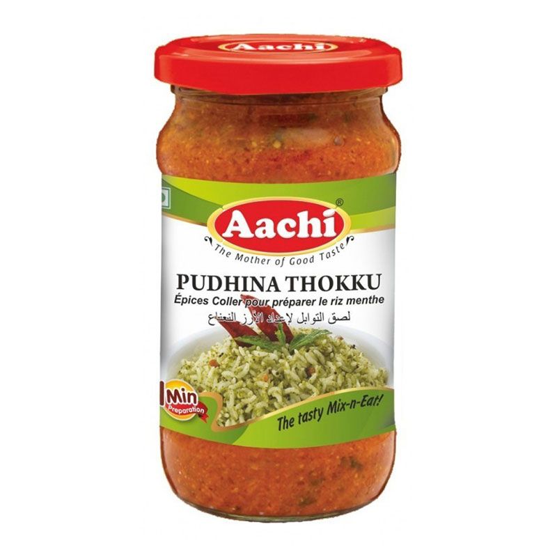 Aachi Puthina Thokku 300g – Traditional South Indian mint pickle with rich spices.
