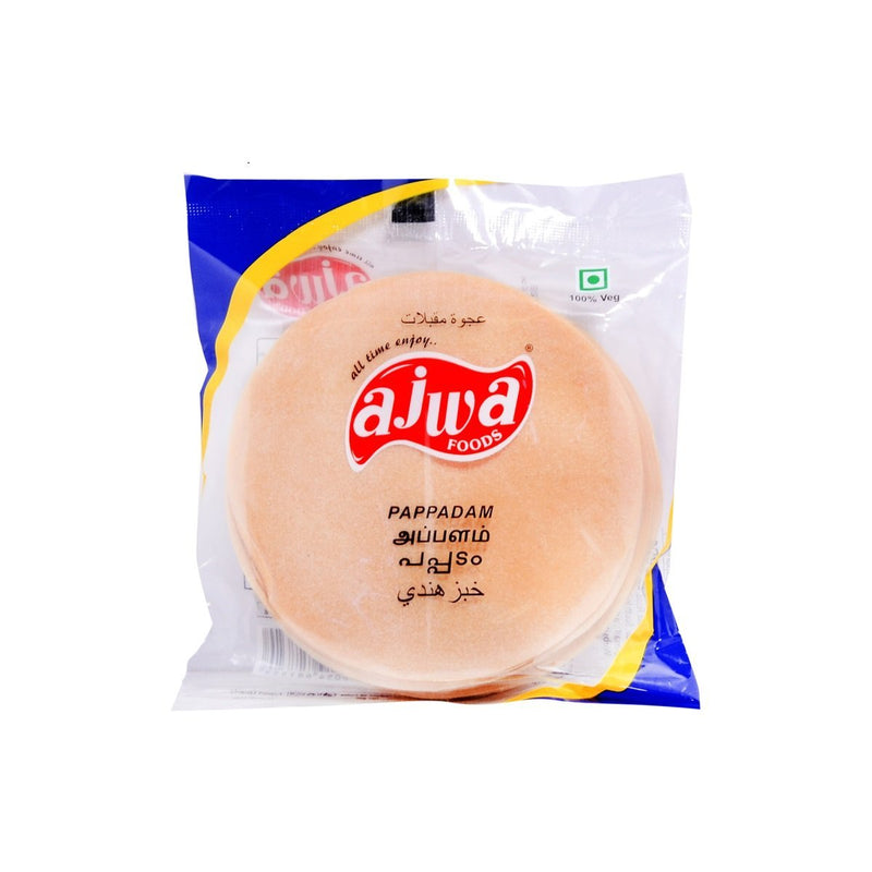 Ajwa Pappadam 80g – Crispy South Indian snack for meals and celebrations.