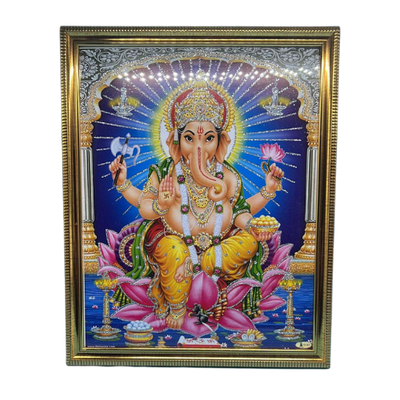 Buy God Photo Vinayagar With Lotus A4 Size Frame From Lakshmi Stores