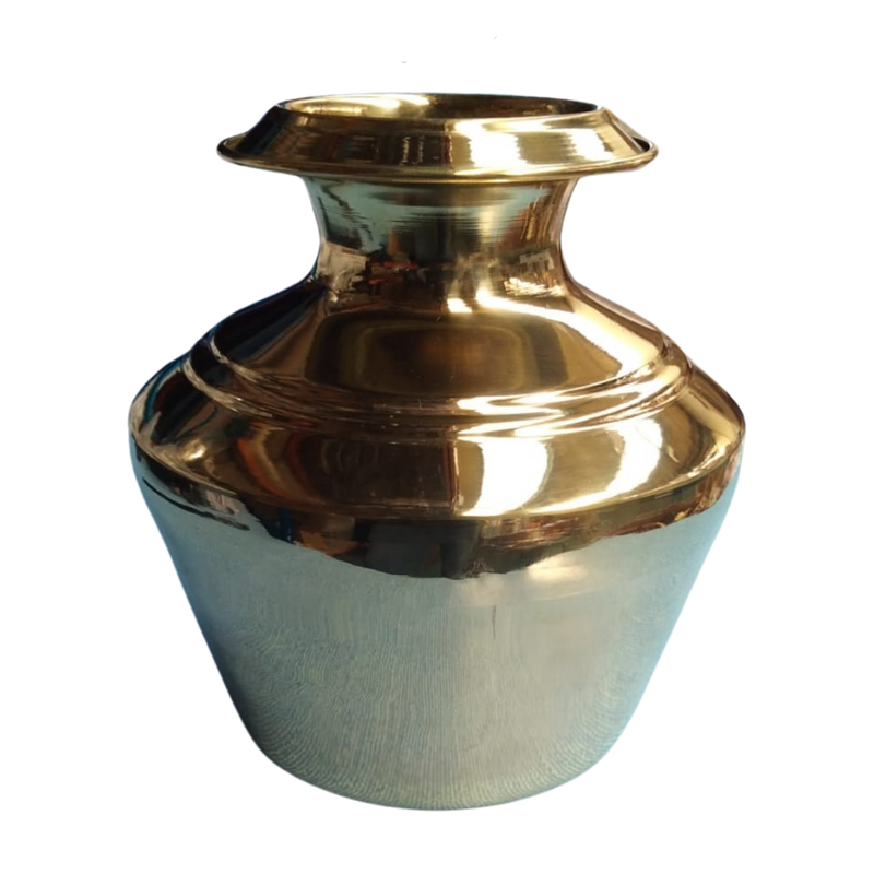 BRASS PLAIN KUDAM - 12 INCHES