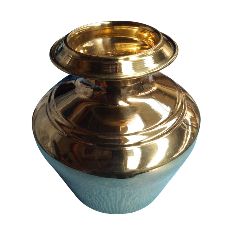 BRASS PLAIN KUDAM - 12 INCHES