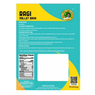 Buy native food store finger millet ragi rava Online in UK