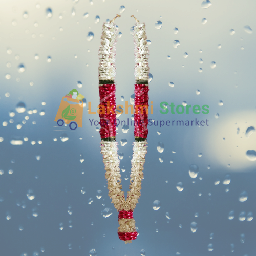 Buy GARLAND (MAALAI) SAMANGI N ROSE LONG RED BORDER Online in UK
