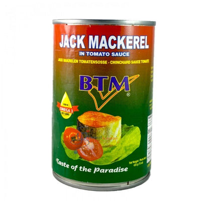 Buy BTM JACK MACKEREL IN TOMATO SAUCE G Online in UK